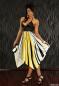 Preview: Kleid mit grafischen Streifen-Muster gelb