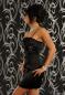 Preview: Minikleid aus Satin-Stretch in schwarz