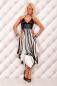 Preview: Kleid mit grafischen Streifen-Muster grau