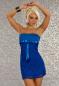 Preview: Spitzen Bandeau-Minikleid blau