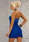 Preview: Spitzen Bandeau-Minikleid blau